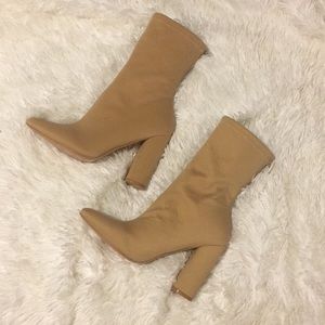 Nude Heeled Booties